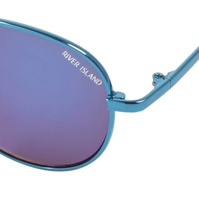 Boys blue aviator-style sunglasses